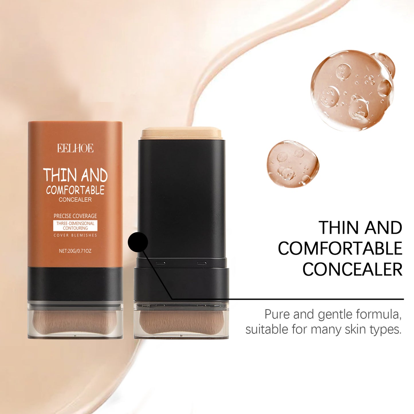 Foundation Stick With Brush,Makeup Foundation Concealer