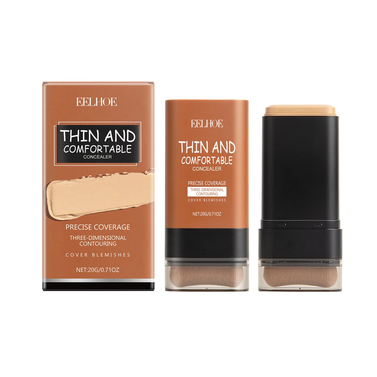 Foundation Stick With Brush,Makeup Foundation Concealer