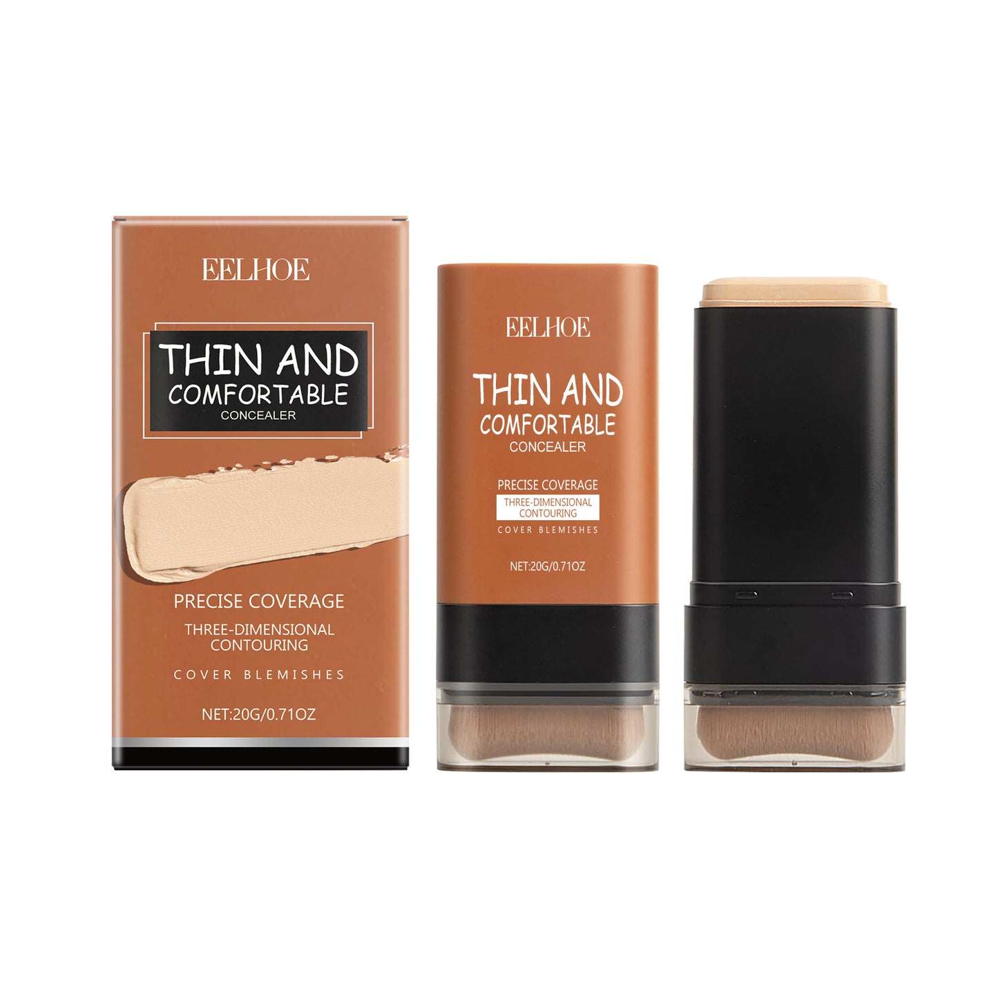 Foundation Stick With Brush,Makeup Foundation Concealer