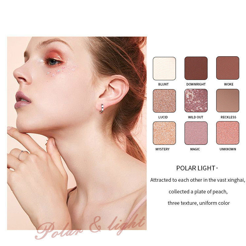 Long Lasting Matte Pearl Glitter 9 Color Eyeshadow Palette