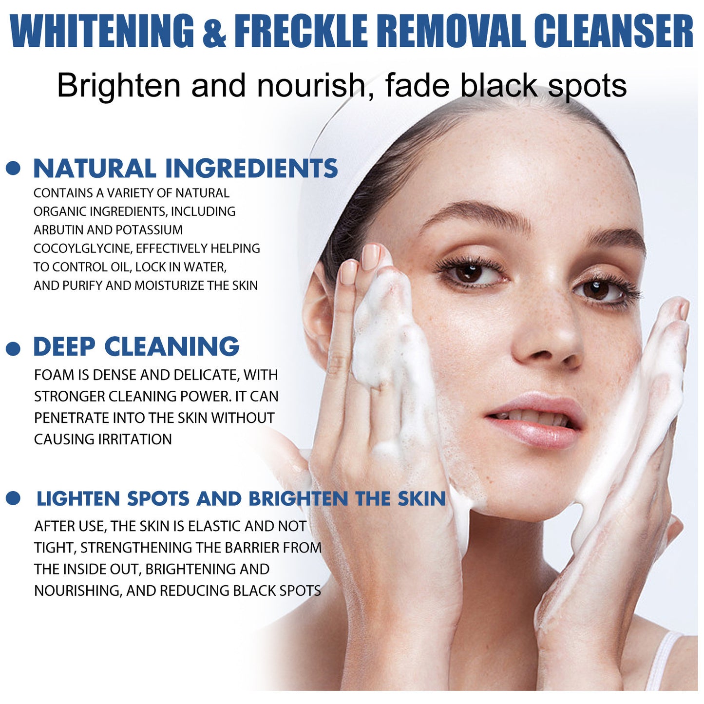 Brightening Spots Facial Cleanser Deep Oil Control Clean Pores