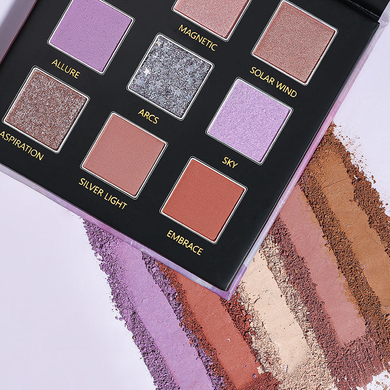 Long Lasting Matte Pearl Glitter 9 Color Eyeshadow Palette