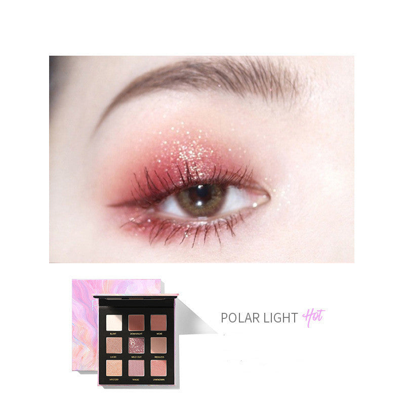 Long Lasting Matte Pearl Glitter 9 Color Eyeshadow Palette