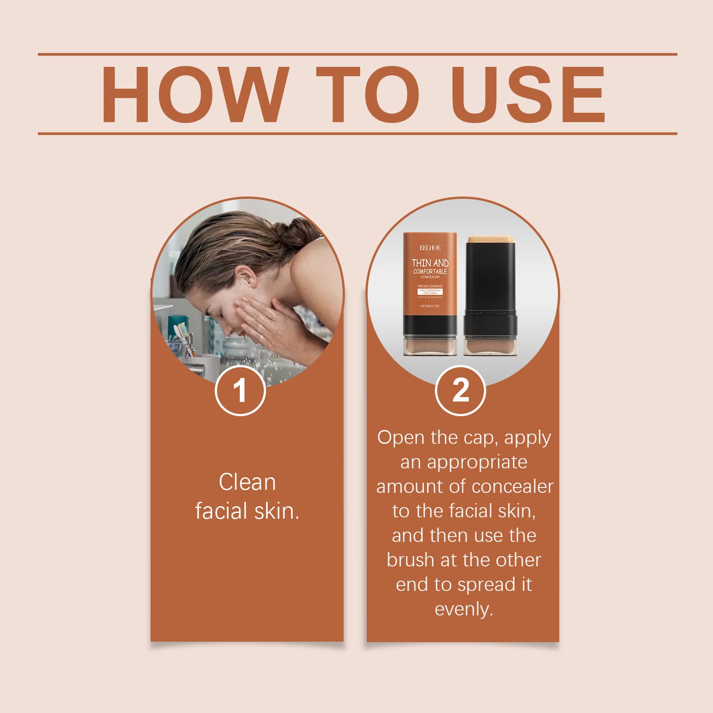 Foundation Stick With Brush,Makeup Foundation Concealer