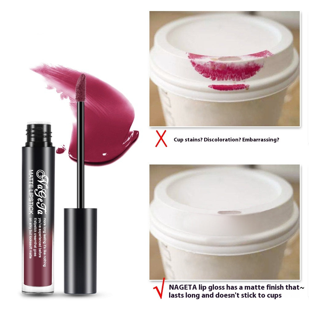 24 Colors No Stain On Cup Matte Lip Gloss Long Lasting Velvet Matte Liquid Lipstick