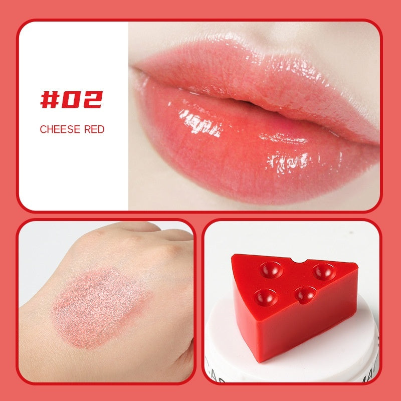 Lipstick Cute Cheese Lip Balm Temperature Change Moisturizing