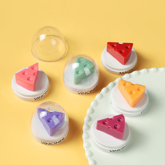 Lipstick Cute Cheese Lip Balm Temperature Change Moisturizing
